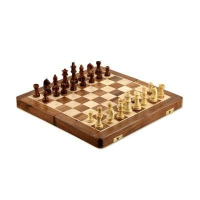 Royal Delight,'Acacia and Kadam Wood Chess Set with Playing Pieces'