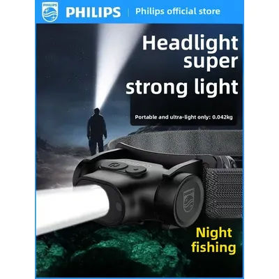 PHILIPS SFL1851 LED lampe frontale capteur tête lampe de poche dix Types d'éclairage type-c phare Rechargeable Camping en plein air pêche