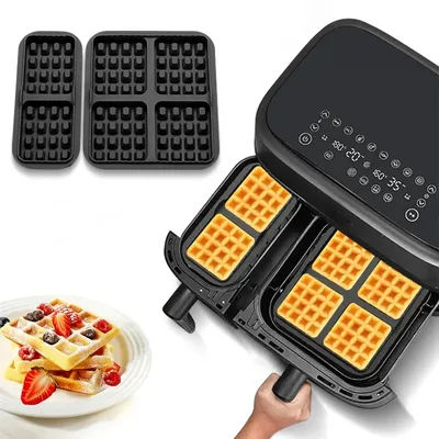 Moules à gaufres en Silicone pour Philips double panier Airfryer série 3000 6L/3L, moule à gaufres pour Philips NA350 Tefal EY9018
