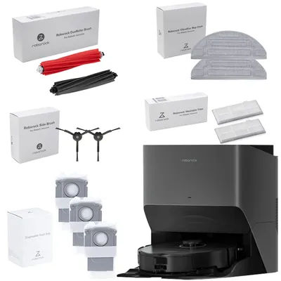 【Optional 】Original Roborock S8 Pro Ultra Robot Vacuum Accessories, Roller Brush, Filter, Dust Bag, Mop Cloth, Side Brush Spare.