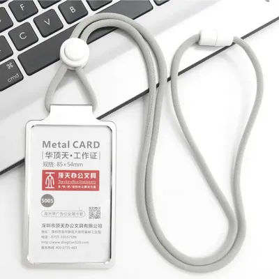 ID Card Holder Business Card Holder Desk Accessories Photocard Holder Aluminum Alloy Office Supplies Stationery Holder Cards