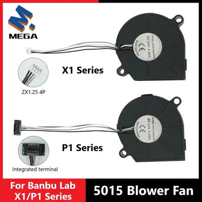 5015 Cooling Fan for Bambu Lab X1 X1C P1P P1S Front Shell Component Cooling Drum Fan Dual Ball Bearing Rapid Silent Blower Fan