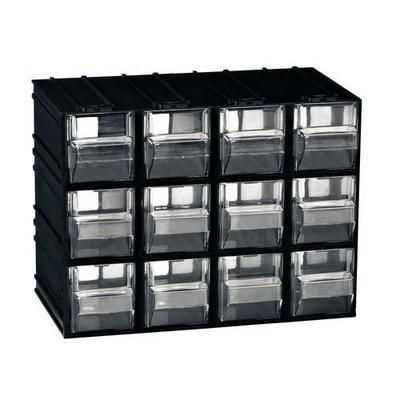 Bloc-tiroir Serie T *ta1* Corps Noir/tiro Ir Transparent - Mobil Plastic