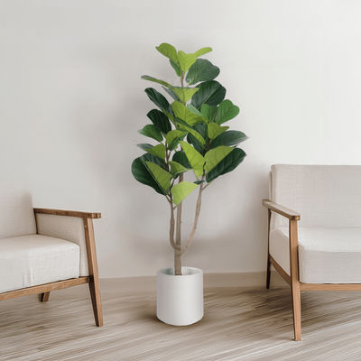 Fiddle Leaf Fig Large Artificial Plant - Realistic Silk Leaves, Maintenance-Free Greenery | 59" / 150 cm | MOD LIGHTING