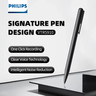 Philips – enregistreur vocal numérique 100% Original, 16 go 64 go, stylo d'enregistrement intelligent, Bluetooth VTR5910