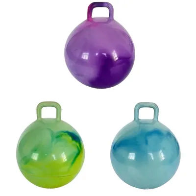 Hop Ball Toy 22" Inflatable Hopper Ball with Handle Bouncing Ball Marble Bouncy Balls Hopping Toys Jumping Ball for Boys Girls