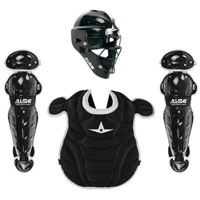 All Star Future Star Fastpitch Softball Catcher's Kit - Ages 9-12 Black