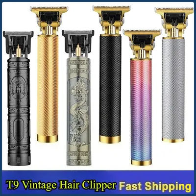 Vintage Hair Clipper Cordless Trimmer portable USB Fast Charging Hair Cutting Machine Electric Shaver Barber Professional Barber