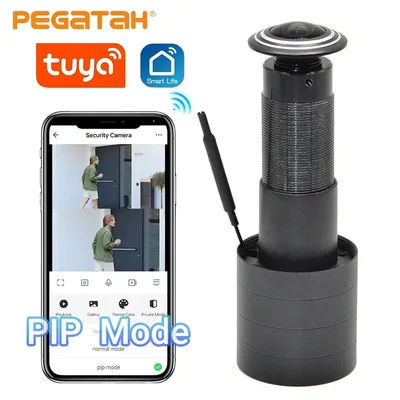 2MP 1080P WiFi Video Eye Peephole Camera Motion Detection Two-Way Audio Wireless Door Viewer for Home Security Tuya Smart Life