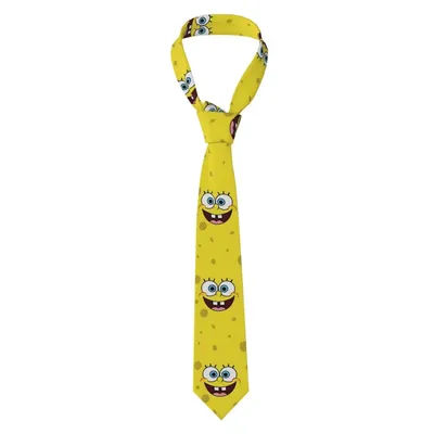 Cravates personnalisées S-Sponges Anime B-Bobeds pour hommes, cravate de comédie animée pour la fête des pères, Anime