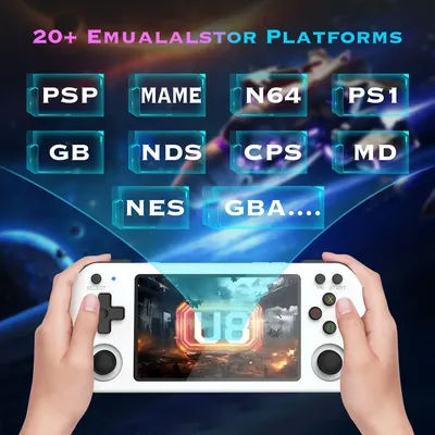 64GB/128G U8 Retro Handheld Video Game Console Linux System 4.0 Inch IPS Screen R35s Pro Portable Pocket Video Player Games