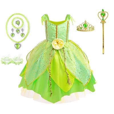 Settimana del libro 2026 Peter Pan Fiaba Principessa Elfo Campanellino Vestito Bambina Vestito Tulle Personaggi dei libri di fiabe Film Cosplay per bambine Carnevale per bambini Spettacolo mondiale Vestito educativo