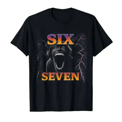 67 Six Seven Bootleg 6 7 Meme Design Funny 6 7 T-shirt For Men Women Cotton T Shirts Short Sleeve Tops 0906-1