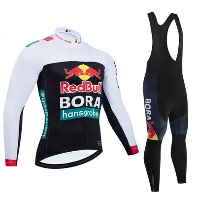 Red Bull Cycling Pants Man Men's Cycling Shirt Long Sleeve Jersey Road Bike Accessories Men's Sweatsuit Set Bib Mountain Bikes
