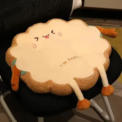 Coussin de Simulation de pain grillé, 1 pièce, oreiller en mousse à mémoire de forme, décor de canapé et de chaise, coussin de siège mignon pour chaise d'étudiant