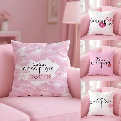 Classic Movie G-Gossip Girls Pillow Case Anti-dustmite Pillowcase Invisible zipper silky short plush Sofa cushion cover