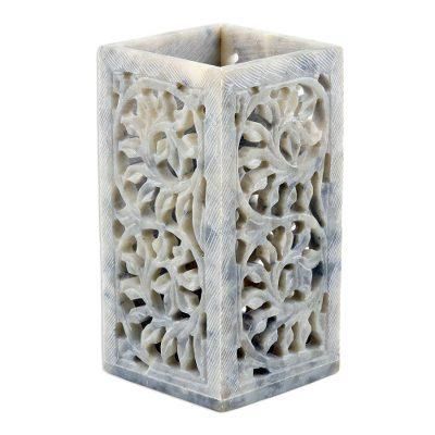 Office Order,'Hand Carved Soapstone Pen Holder from India'