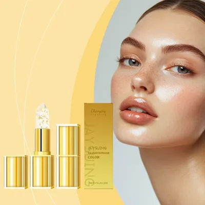 Gold Moisturizing Lipstick Color Changing High Shine Fade Lip Line Relieves Dryness Non-stick Hyaluronic Acid Hydrating Lip Balm