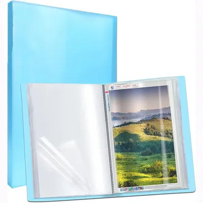 Blue A3 30 Pages Diamond Painting Photo Album Storage Book Portfolio Presentation Clear Pockets Large Folder Stationery