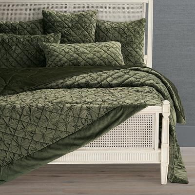 Vienna Velvet Quilted Bedding - Bisque, Bisque Sham, Standard Bisque Sham - Frontgate