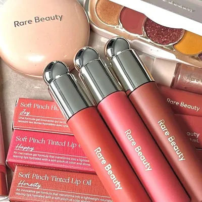 Rare Beauty Soft Pinch Tinted Lip Oil Stain Lip Gloss Delight Hope Happy Wonder Liquid Blush Makeup Cosmetics Face Eye Blusher