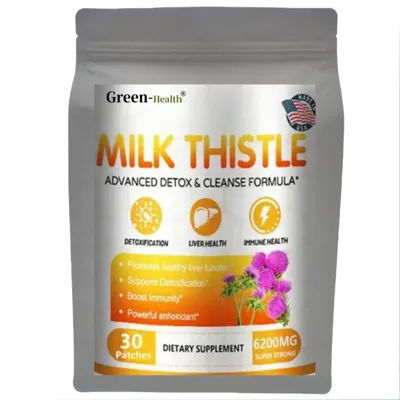 A5YE Hot sale Milk Thistle Extract Topical Patch (6200mg) - Liver Detox, Antioxidant Protection, Non-GMO Formula free shipping