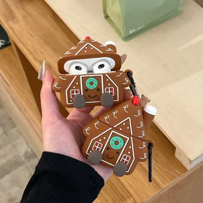 Étui Airpods 4 3 2 1, dessin animé créatif maison de noël, housse de protection souple Anti-chute, accessoires pour écouteurs en Silicone