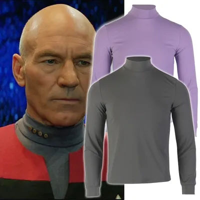 Star First Contact Trek Gray Undershirt Deep Space Nine Picard Sisko Uniforms ST Cosplay Costume Prop