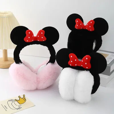 Disney Minnie Mouse doux en peluche oreille garder plus chaud hiver cache-oreilles enfants mode extérieur oreillette Protection cache-oreilles cache-oreilles couverture d'oreille
