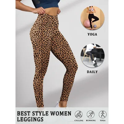Women's Super Soft Leggings High Waisted Tummy Control No See Through Workout Yoga Running Athletic Push Up Gym Fitness Leggings