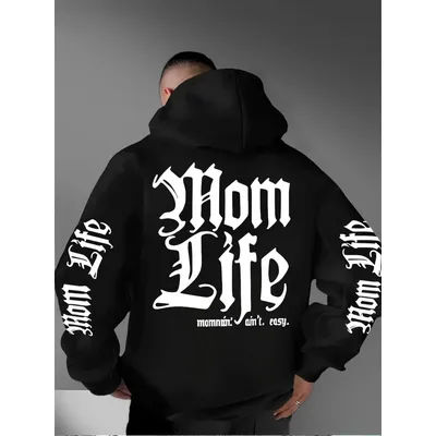 Sweat à capuche gothique pour hommes, à la mode, avec lettres imprimées, confortable, doux, pour l'extérieur, rue, haut polyvalent, nouvelle collection automne