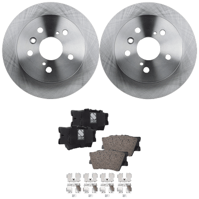 JC Whitney Brake Disc & Pad Kit, Rear, 3-year or 36,000-mile limited warranty KIT-012925-C428