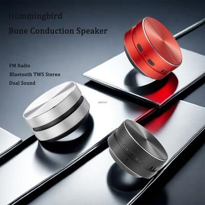 Bluetooth Compatible TWS Wireless Stereo Hot Bone Conduction Speaker, FM Radio Hummingbird Speaker black