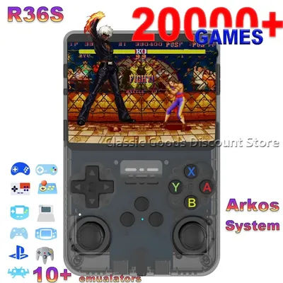 R36S Retro Handheld Game Console Original Arkos System 3.5 Inch IPS Screen Portable Pocket Video Player 64GB 128GB Kid Gift