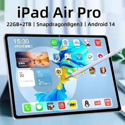 Original Tablet iPad Air Pro 11 Inch 22GB RAM 2TB ROM tablet PC Android 14 Pad Tablet PC Phone Dual SIM Card 5G Wifi tablette
