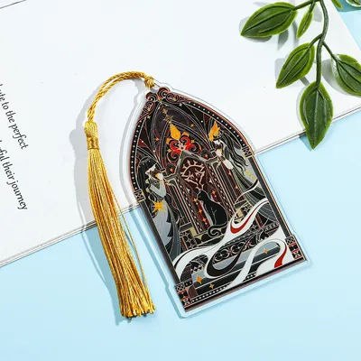 1Pcs Twin Angel Bookmarks Acrylic Bookmarks Gifts for Book Lovers, Book Accessories Decorations Reading Markers Friends Gifts