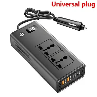 New Car Power Inverter 12V to 110V or 220V Auto Inverter 200W DC to AC Converter Car Type-C Charger Adapter Cigarette Lighter