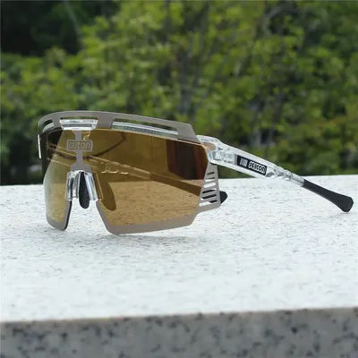 Photochromic Cycling Glasses With Box Outdoor Sports Sunglasses Men MTB Bicycle Goggles Women Road Mountain Bike Eyewear