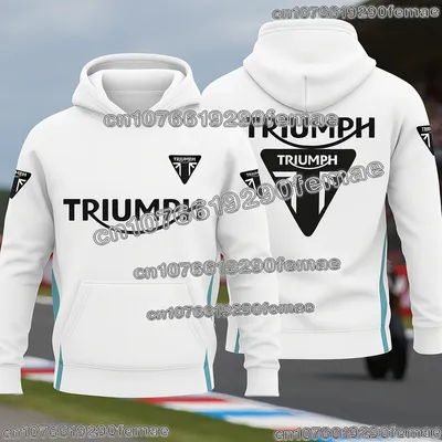 Triumph Hoodie Men Women Riding Fan Sweatshirt Fashion Printed Street Casual Motorcycle Hooded Top for Spring Autumn Winter