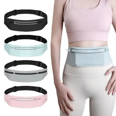 Sports Waist Pack Fanny Pack Wallet Adjustable Men Women Running Pouch Belt Portable Phone Holder Gym Bum Bag for Jogging Travel