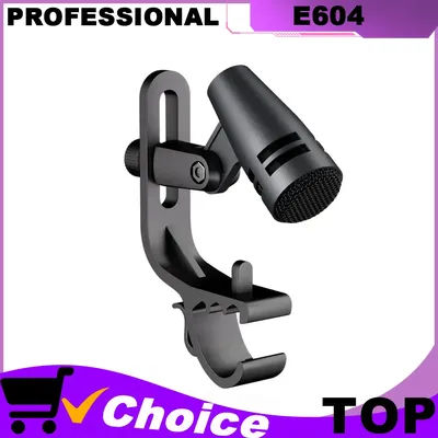 Professional Recording Drum Microphone E604 Dynamic Series Cardioid Instrument Wired Drum Mic with Clamp Arm for stage Recording
