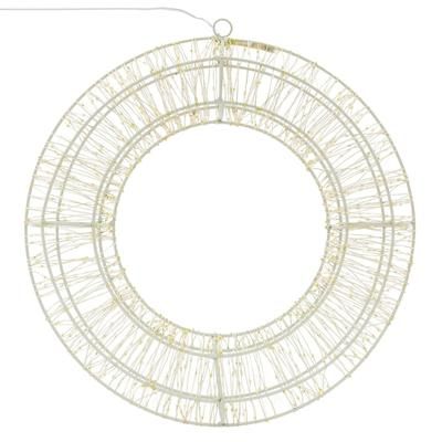 Corona luminosa per Natale 1440 LED bianco caldo in metallo Ø 50 cm