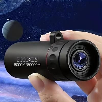ExplorerView 2000x25 HD Portable Monocular Compact Telescope For Travel, Hiking & Outdoor Adventures with Phone Clip