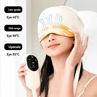 Pneumatic Head Massager, Graphene Heated Eye Hot Compress, Airbag Kneading for Relaxation, Sleep Improvement, and Stress Relief