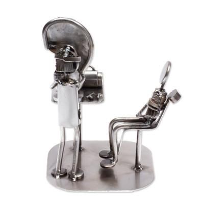 Doctor's Office,'Upcycled Metal Auto Part Doctor Sculpture from Mexico'