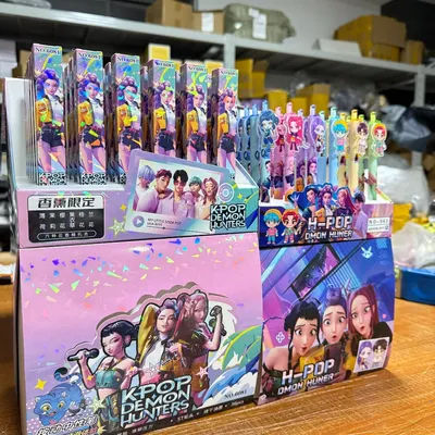 6/48p Kpop Demon Hunters Cute 0.5mm Gel Pens Stationery Cartoon Anime Derivative Peripherals School Office Supplies Party Gifts