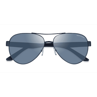 Male s aviator Matte Blue Metal Prescription sunglasses - Eyebuydirect s Armani Exchange AX2034S