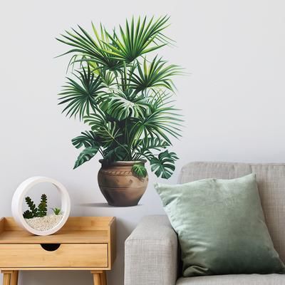Self Adhesive Green Plant Potted Plant Simulation Flower Pot Wall Sticker For Bedroom And Living Room Decoration Self Adhesive Green Plant Potted Plant Simulation Flower Pot Wall Sticker For Bedroom And Living Room Decoration