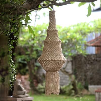'Lantern-Shaped Jute Macrame Indoor Decorative Accent'
