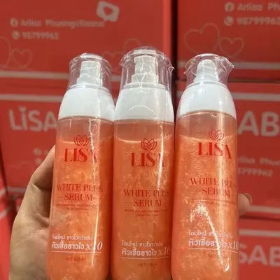 Thailand LISA White Plus Serum 120ml Removes Dark Spots Lightens Spots Bright White Smooth Skincare Full Body